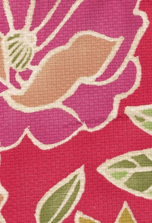 Upholstery Fabric Floral-Red