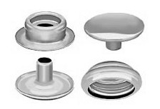 Stainless steel 4 PC Snaps # 24 100 PK